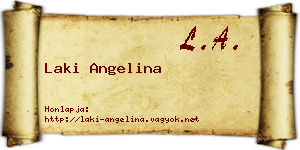 Laki Angelina névjegykártya